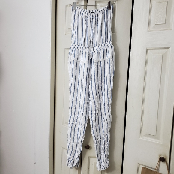 Striped Tube Jumpsuit - Picture 4 of 8